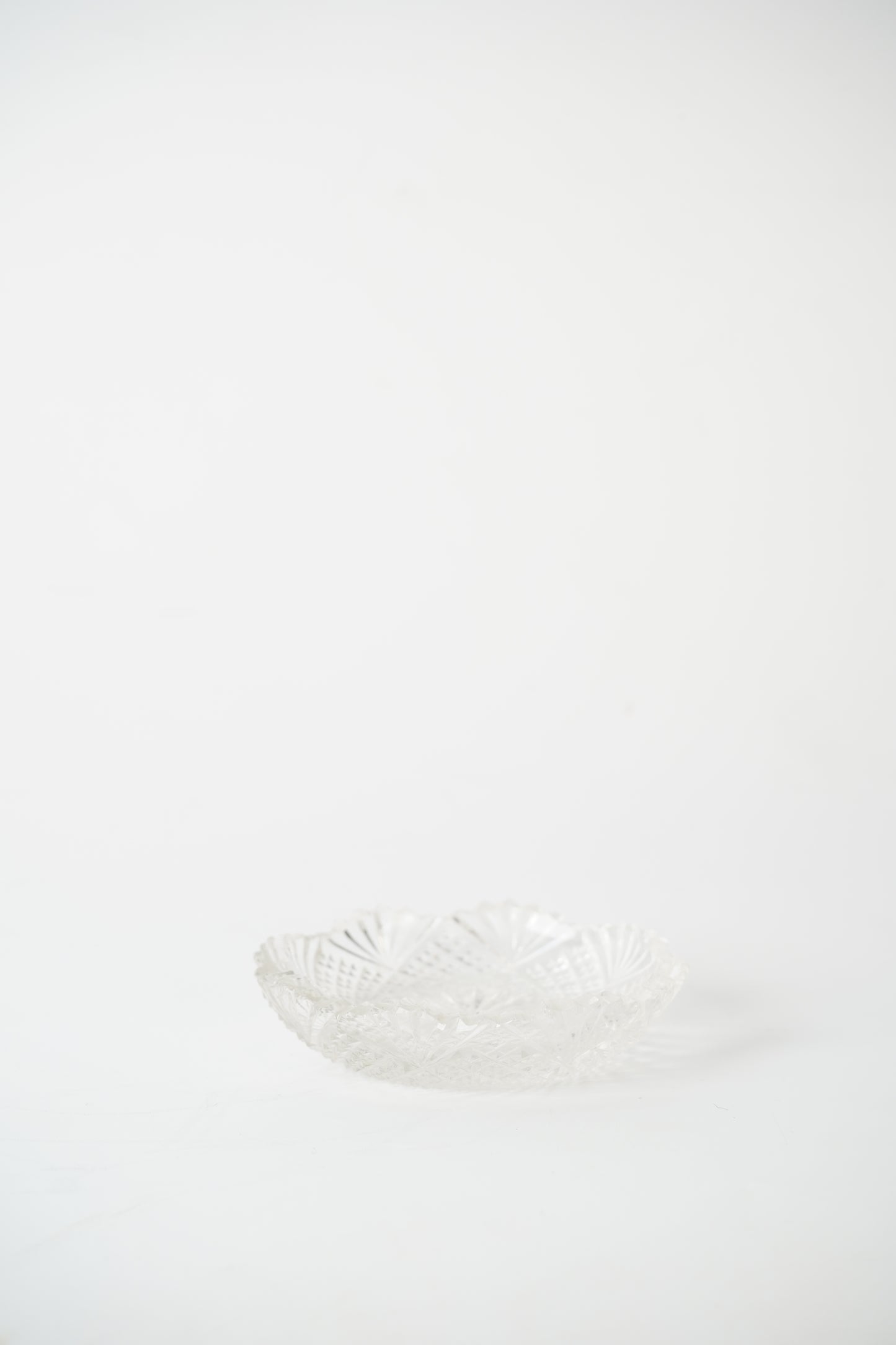 Antique Victorian Pressed Glass Salt Cellar Dish