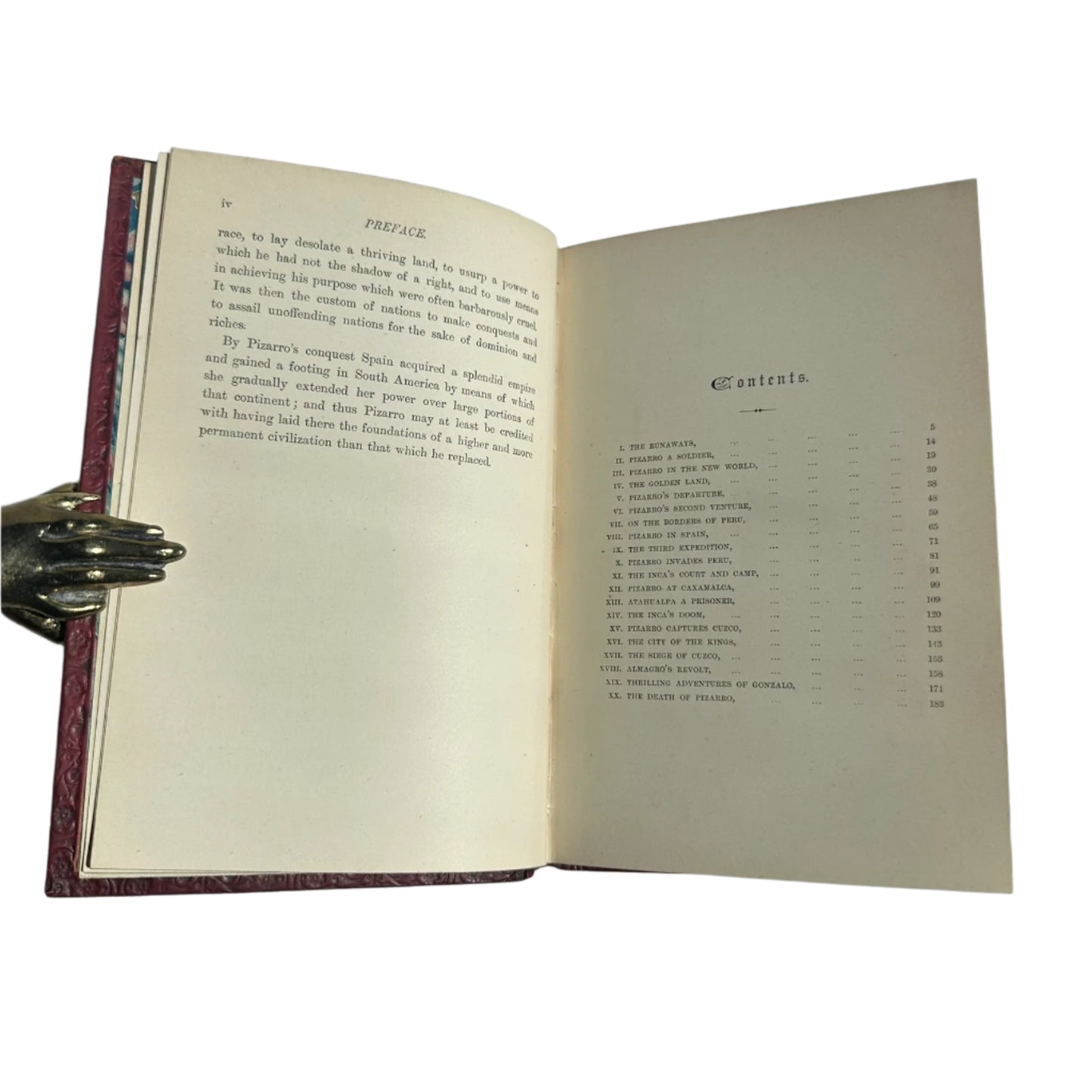 1897 Pizarro: His Adventures and Conquests by George M. Towle – Historical Biography in Fine Red Leather Binding