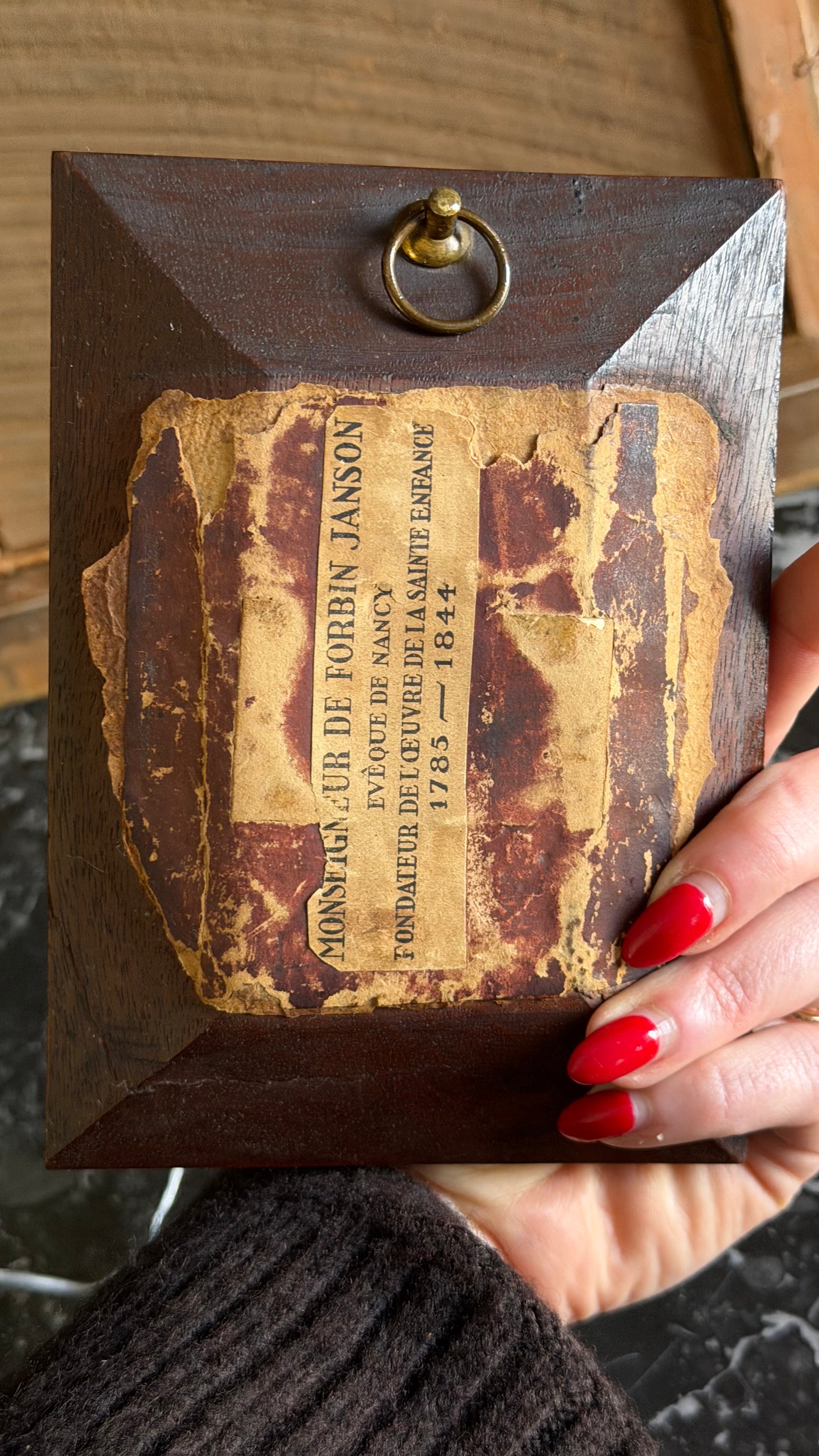 *Reserved for Susan* Portrait Relief of Monseigneur de Forbin-Janson, Bishop of Nancy, c.1820–1850, Mounted on Mahogany Plaque