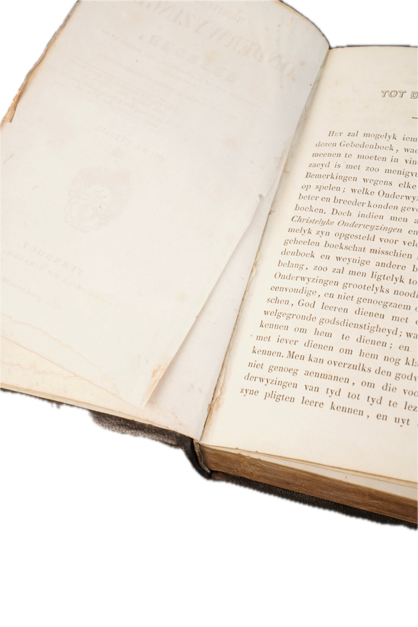 1842 Christelyke Onderwyzingen en Gebeden Dutch Catholic Prayer Book