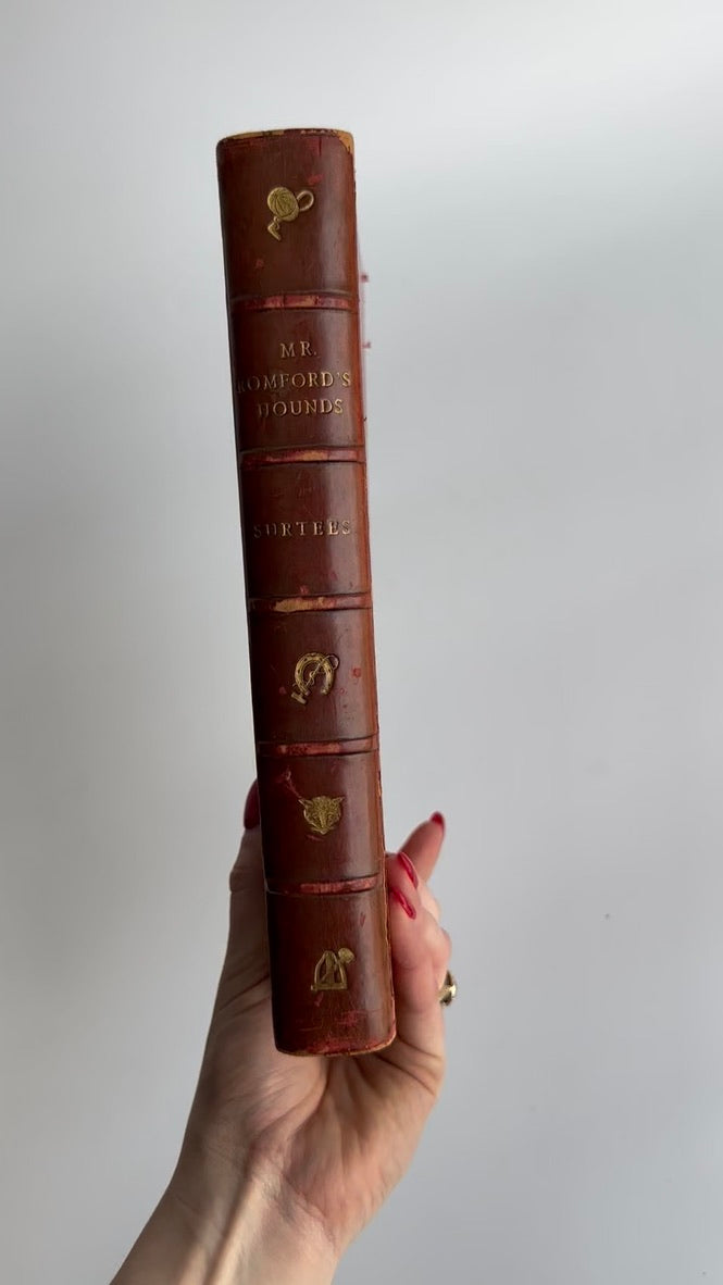 Mr. Romford's Hounds Surtees Half Red Leather Book