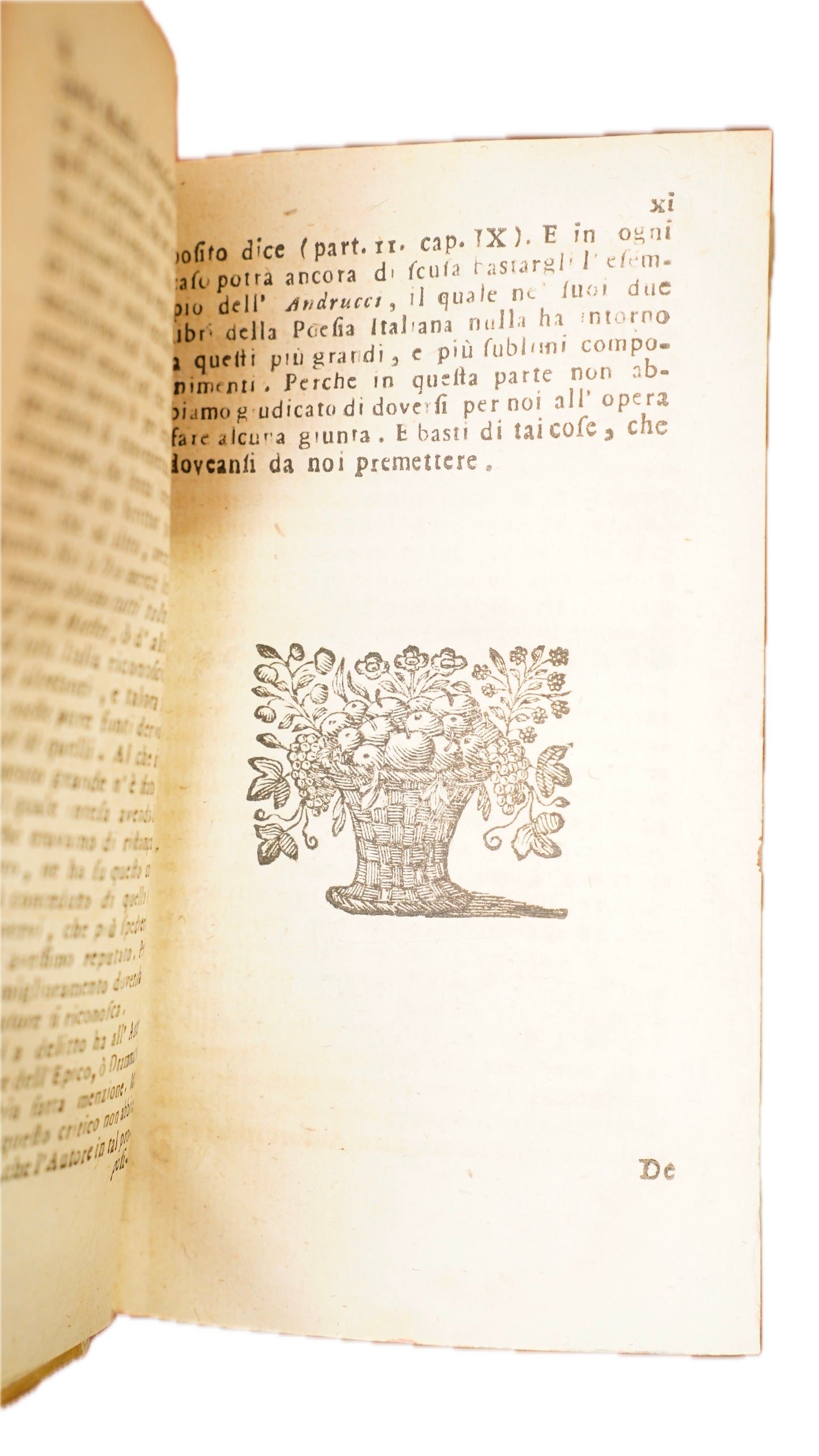 Antique Bisso Introduzione alla Volgar Poesia 1755 Italian