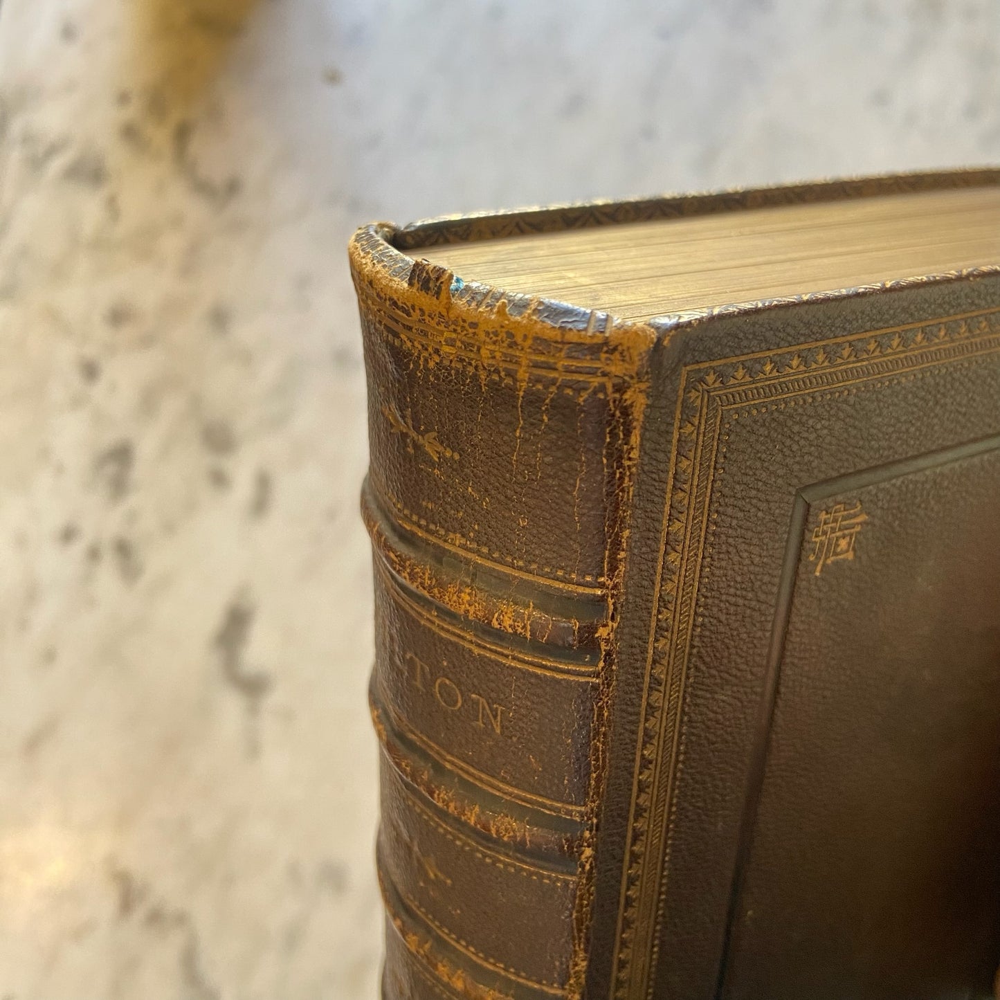 John Milton Poetical Works Victorian Full Morocco Leather