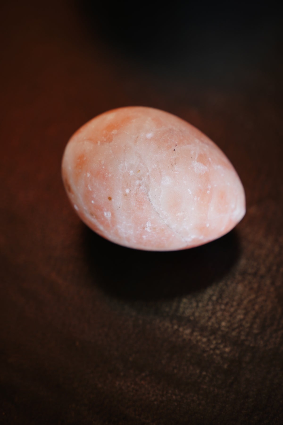 Vintage Pink Alabaster Egg Paperweight