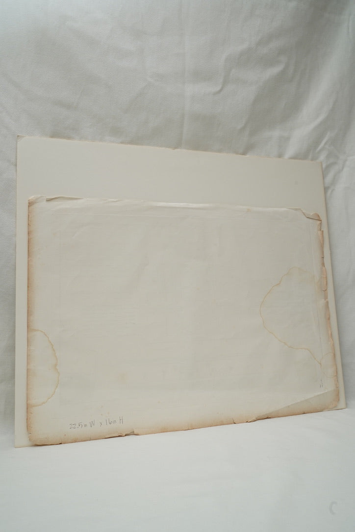 Antique Venetian Architectural Engraving of St Mark’s Basilica Crypt Plan