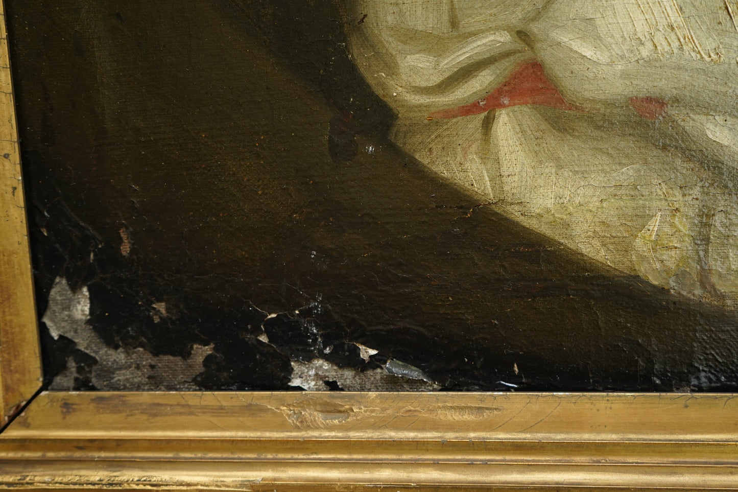 18th Century Georgian Portrait Oil on Canvas Painting, c. 1720–1740