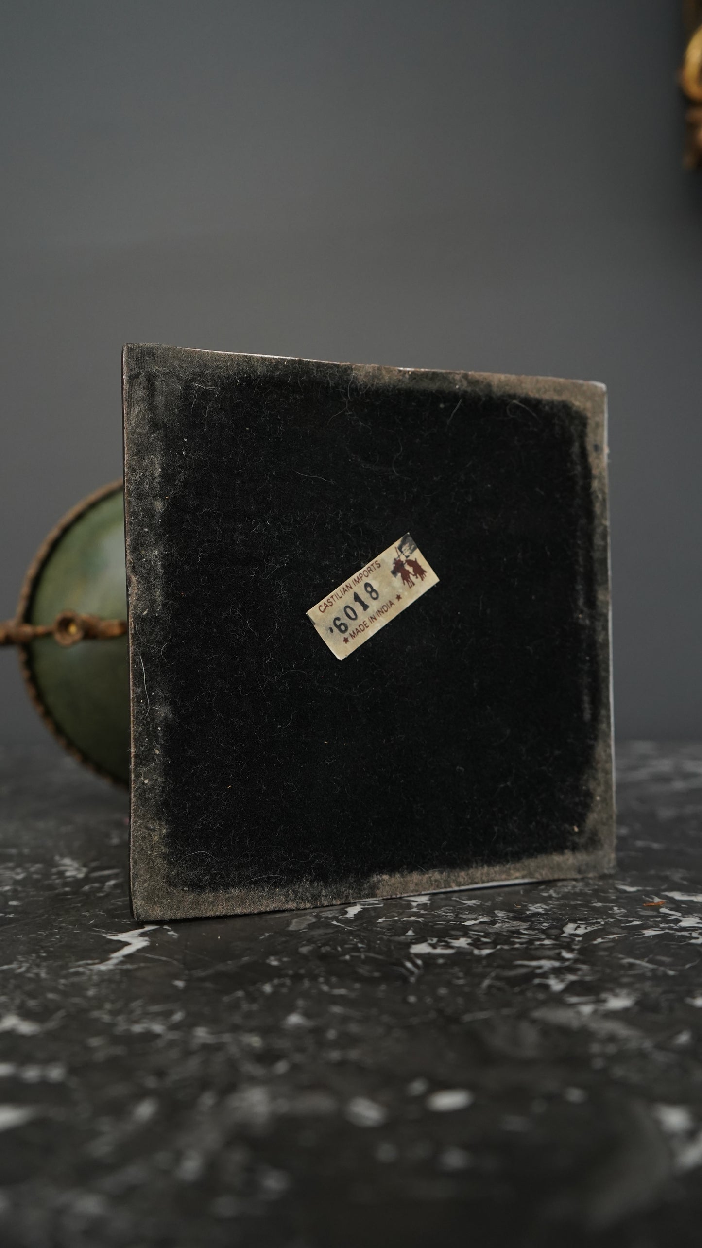 Vintage Neoclassical Decorative Urn with Faux Malachite Bowl and Gilt Metal Mounts