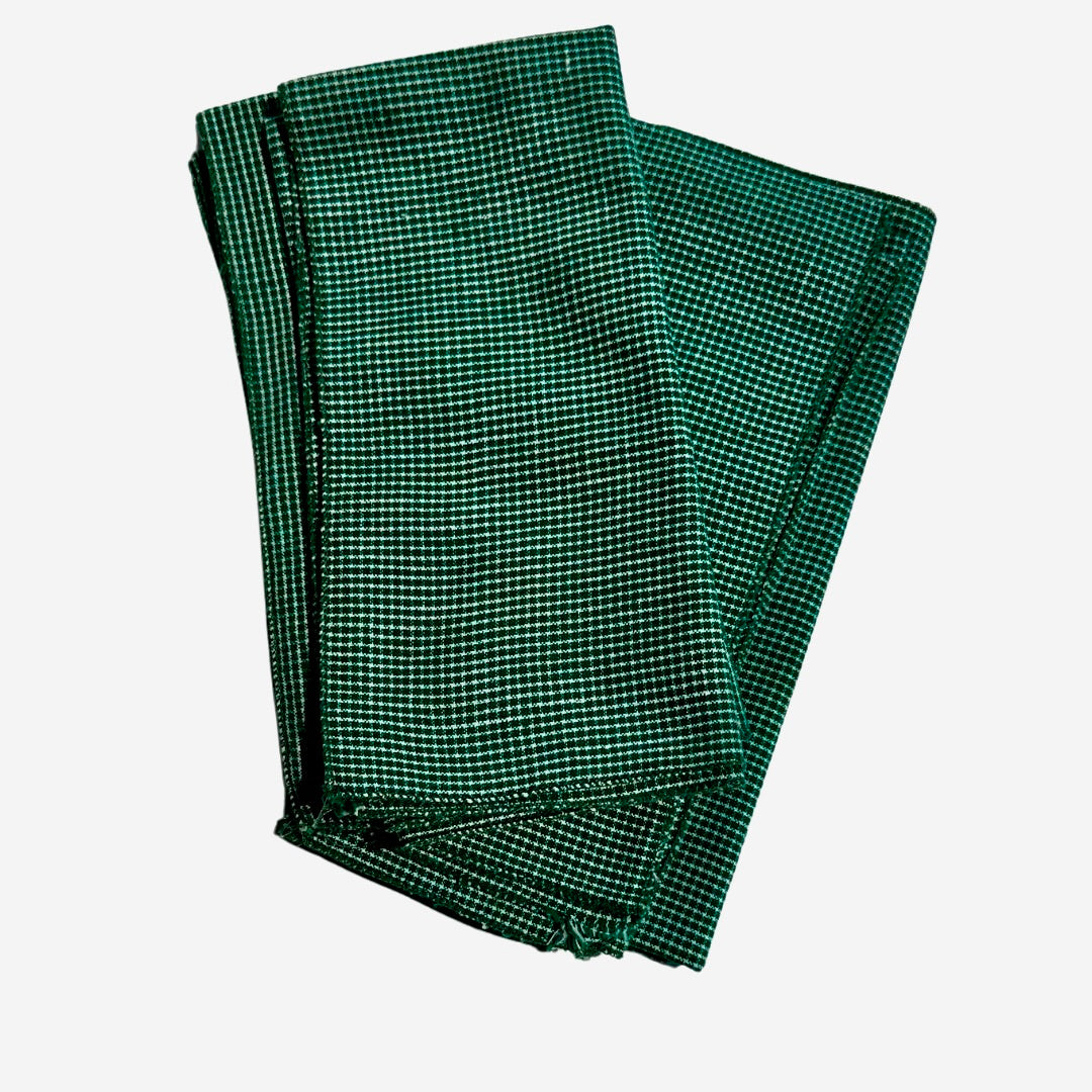 Vintage Green Gingham Cloth Napkins – Set of 4 Handmade Country Cottage Napkins