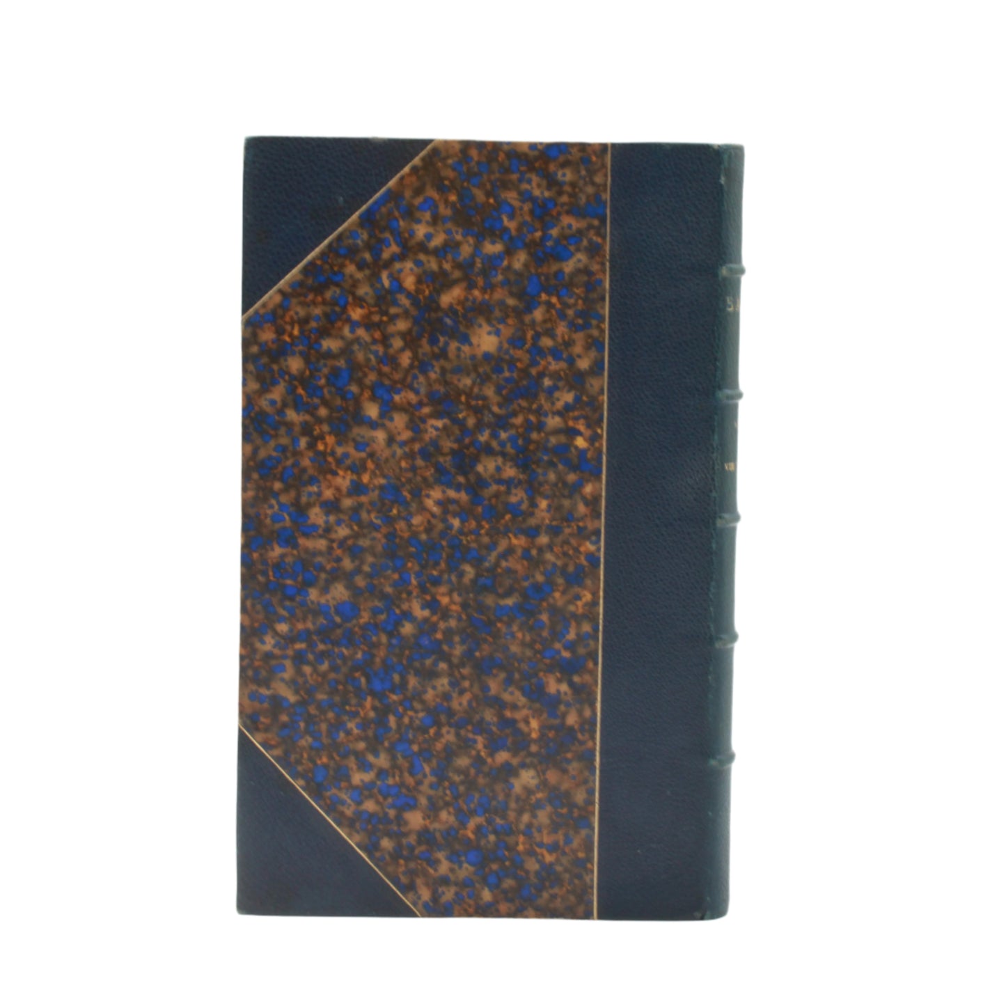 1865 " La Comédie Humaine " Balzac Blue Half Leather Book