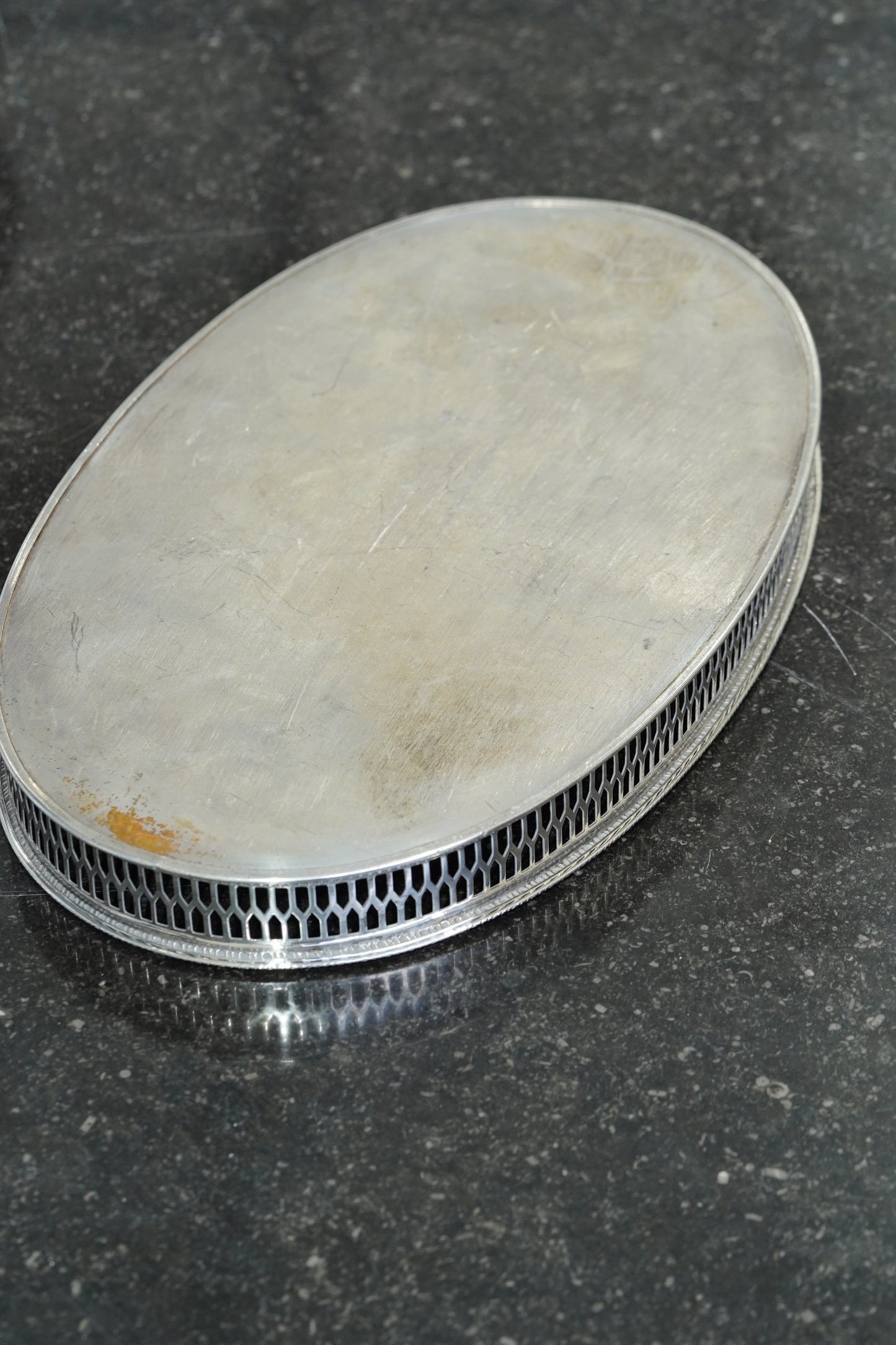 Vintage Viners Sheffield Alpha Plate Gallery Tray