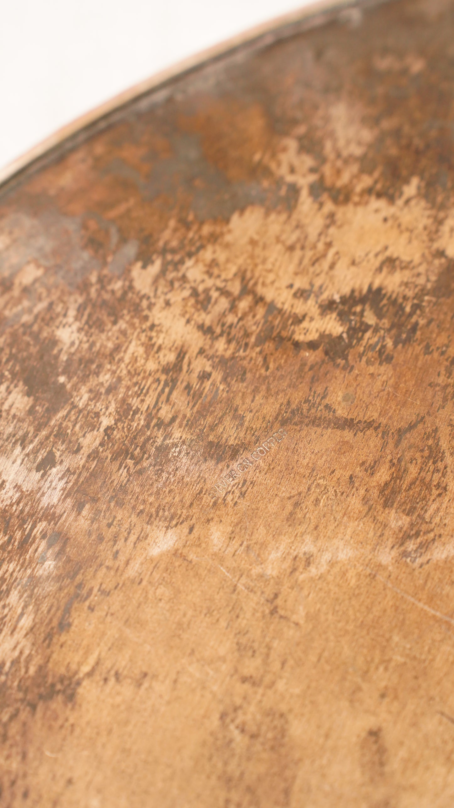 English Silverplate on Copper Footed Gallery Tray, Circa 1890