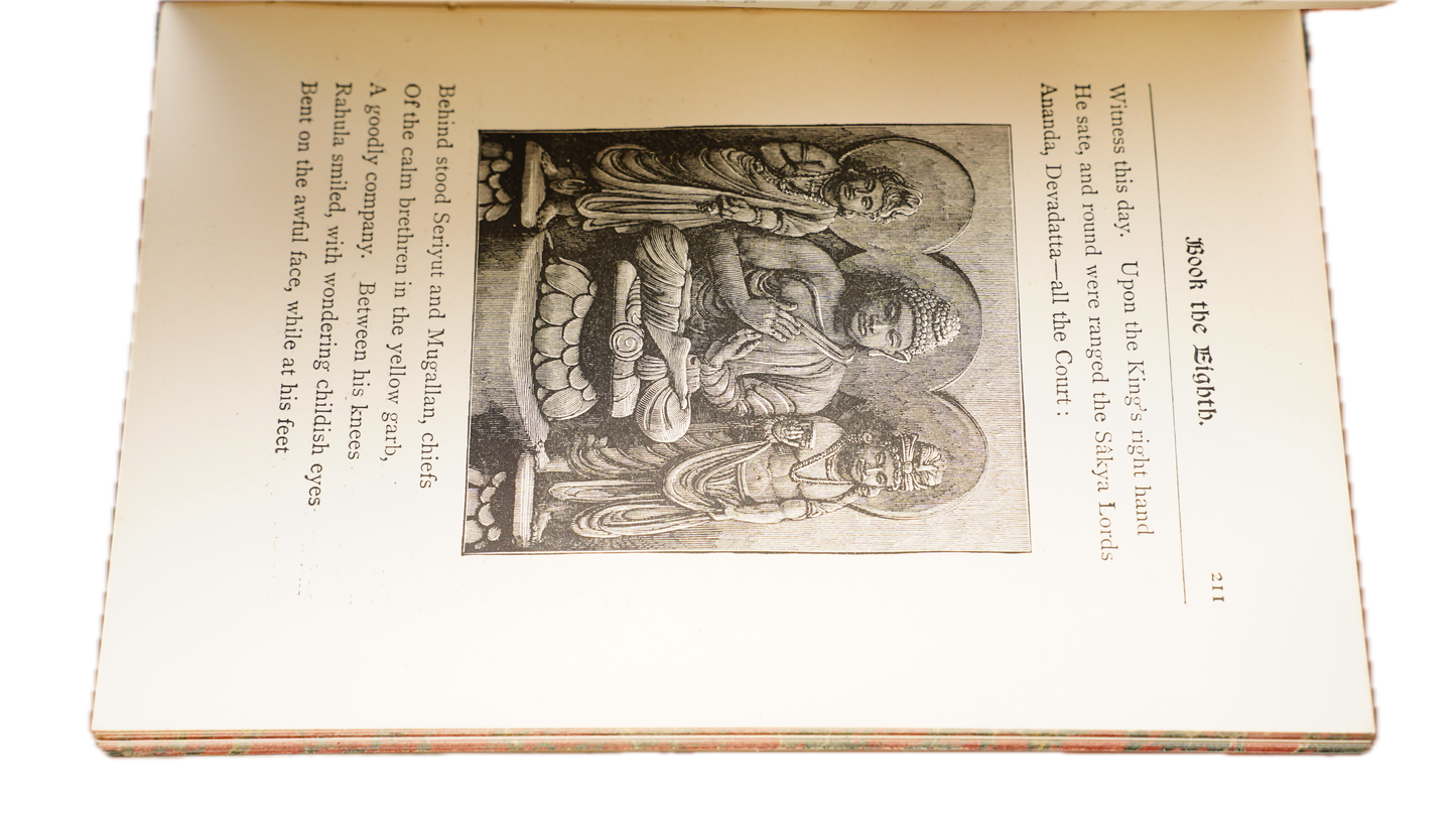 Antique Edwin Arnold Light of Asia 1895 Leather Prize Binding