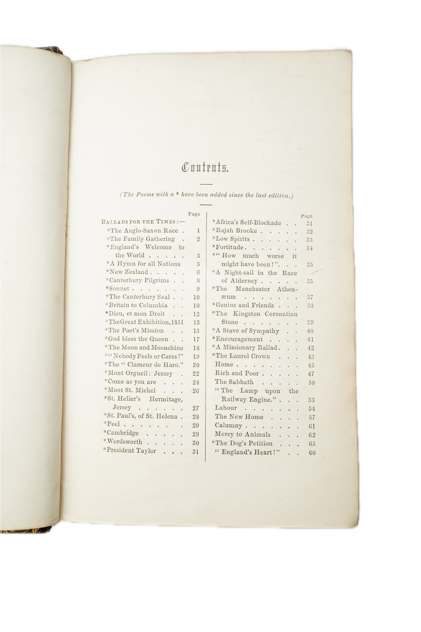 1851 Martin Tupper Ballads for the Times Gilt Leather Poetry