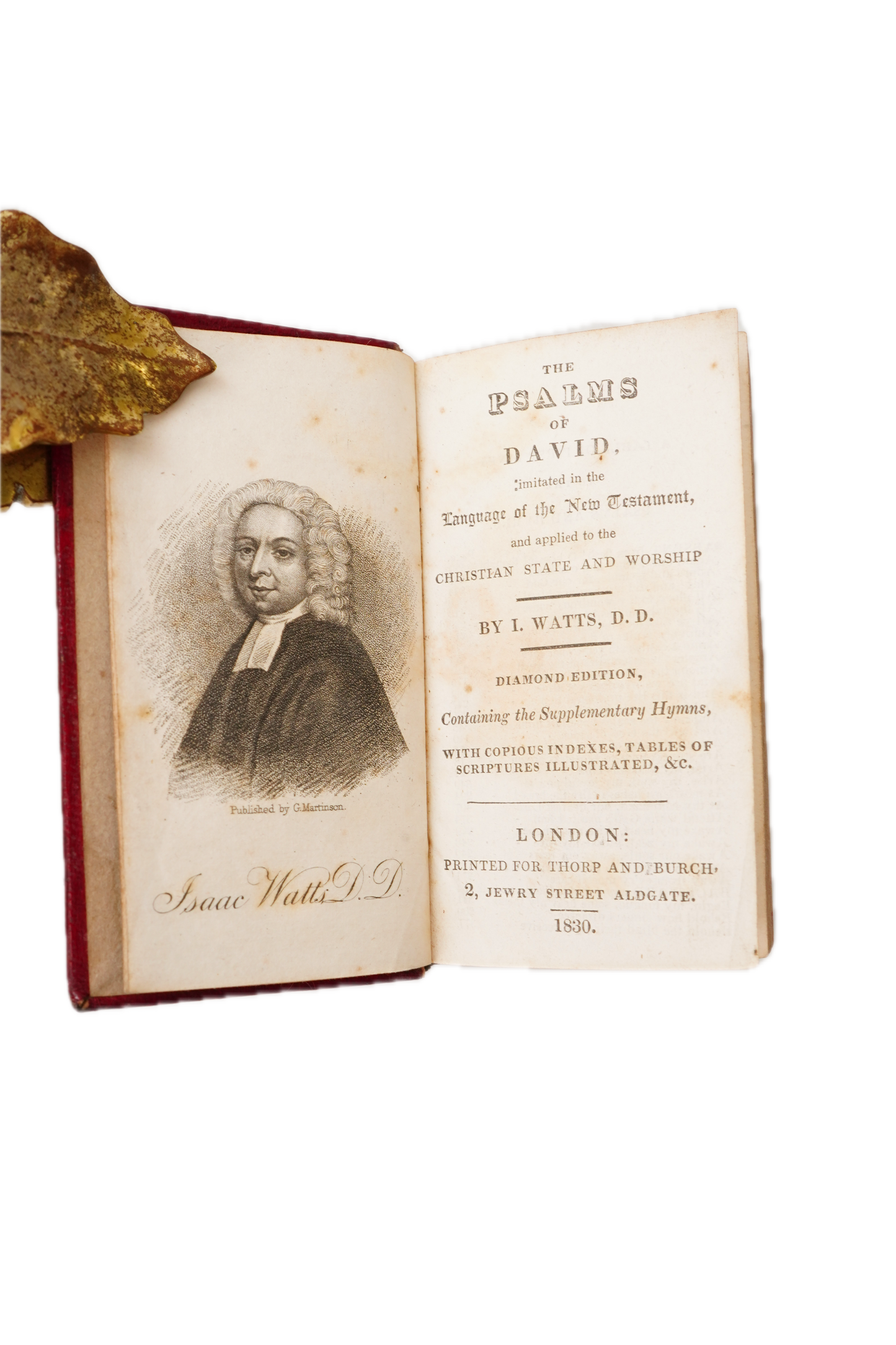 1830 Miniature Psalms of David Isaac Watts