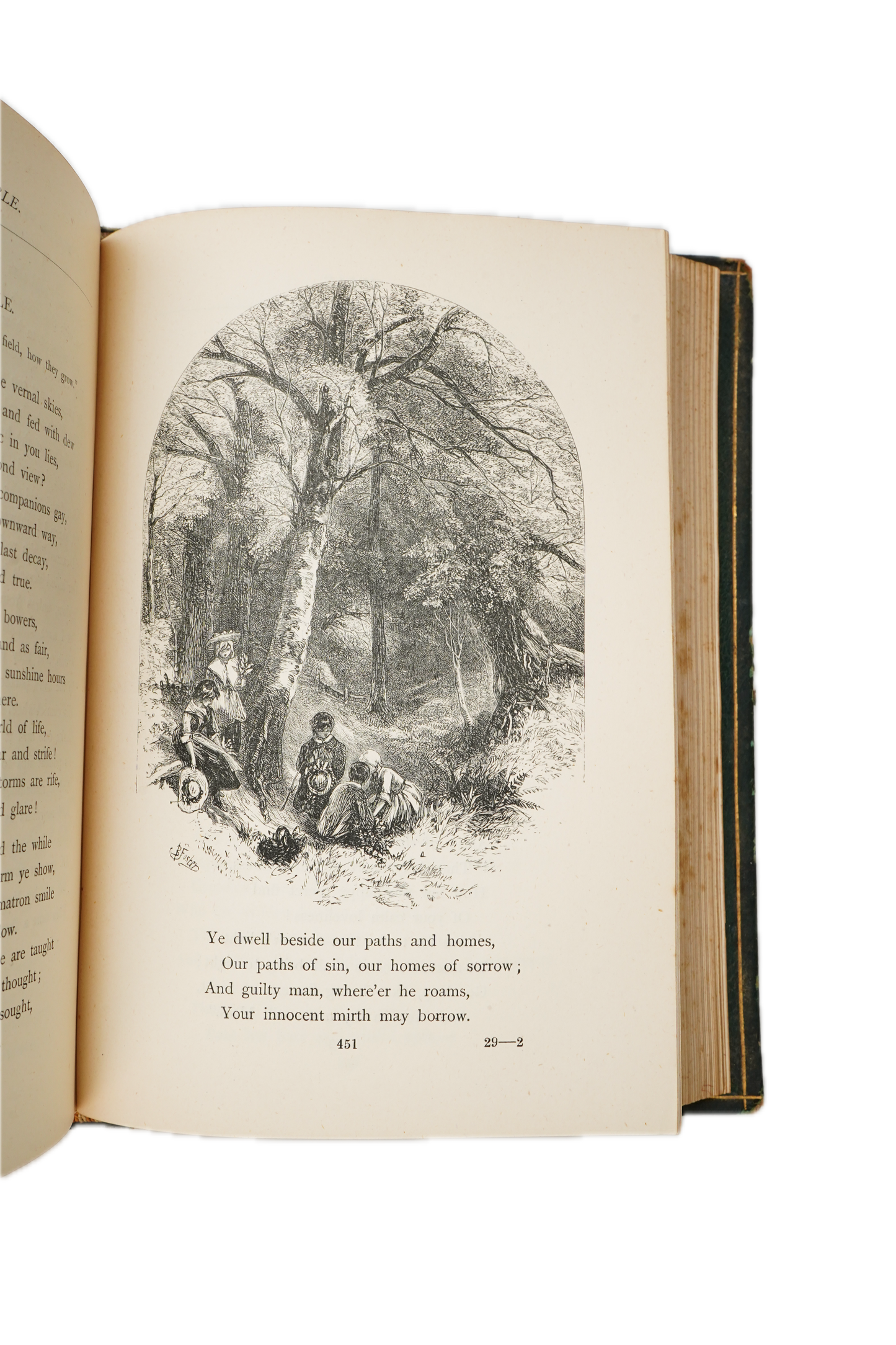 1869 Poets of the Nineteenth Century Full Leather Illustrated Book
