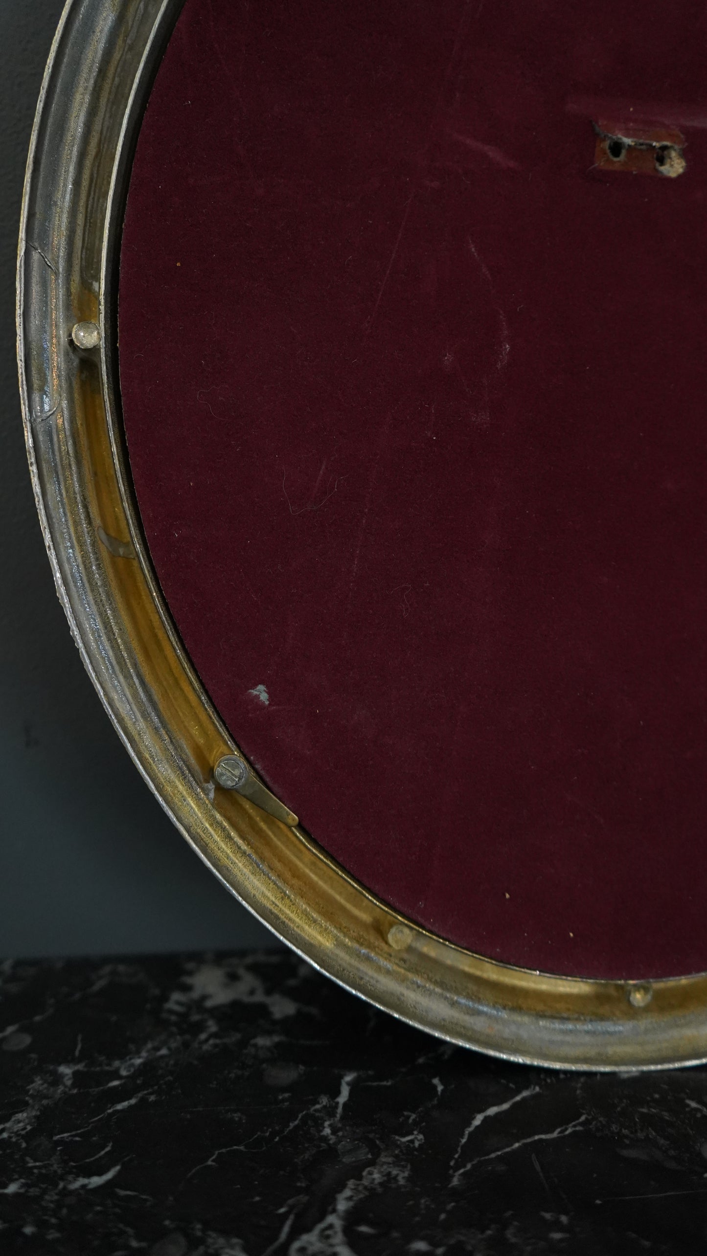 Art Nouveau Silver Plated Oval Frame with Lady and Floral Motif, Circa 1900