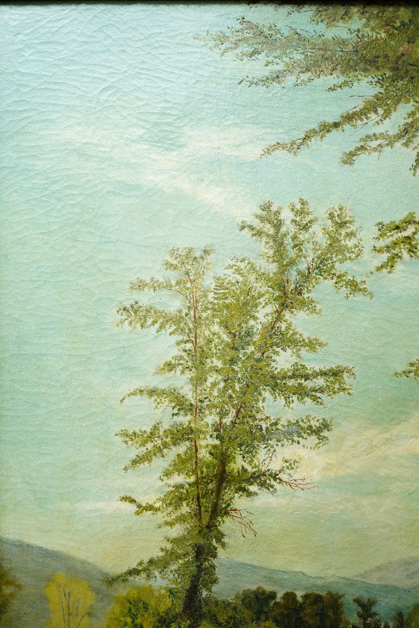 Antique English School Landscape Oil Painting c1860