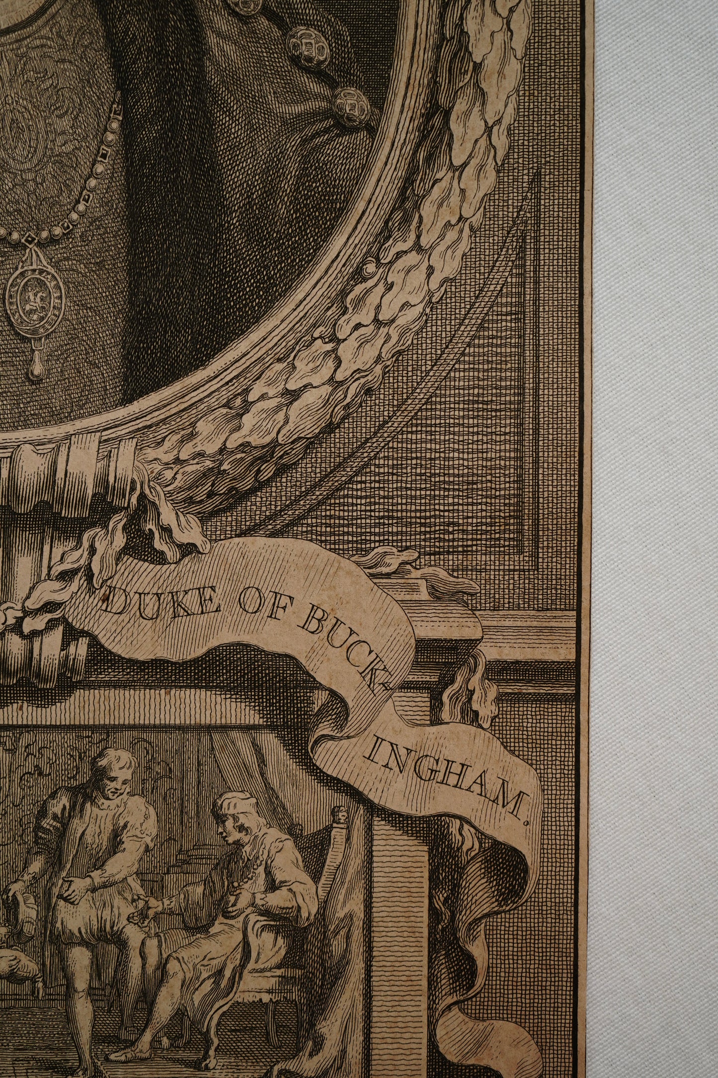 Early 19th Century Engraving "Duke of Buckingham" by Jacobus Houbraken