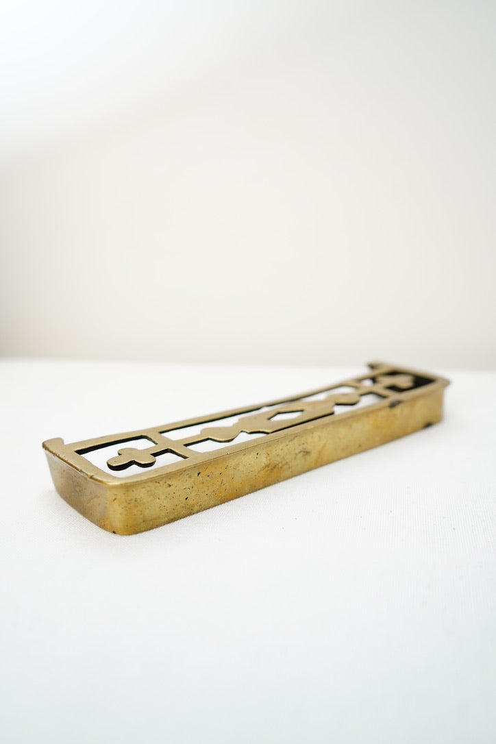 Antique English Mini Brass Riser