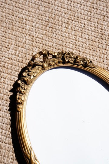 Antique Louis XVI Style Giltwood Oval Picture Frame