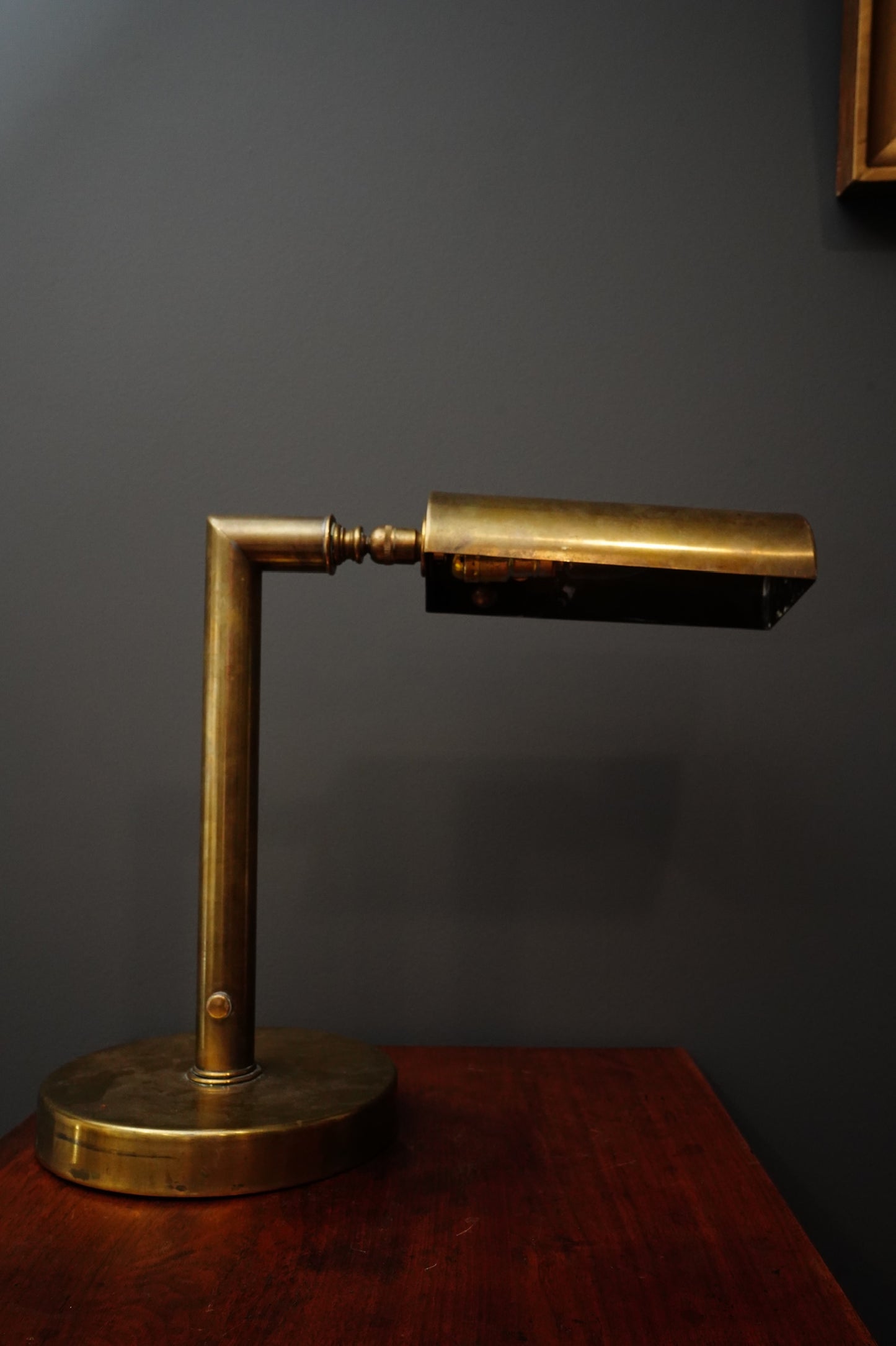 Vintage Brass Desk Lamp, Dimmable