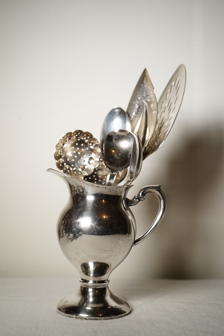 Antique Silver Plated Creamer Pedestal Base