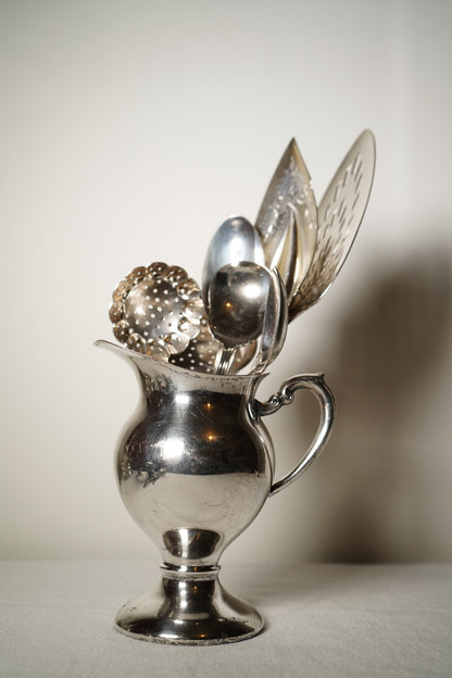 Antique Silver Plated Creamer Pedestal Base