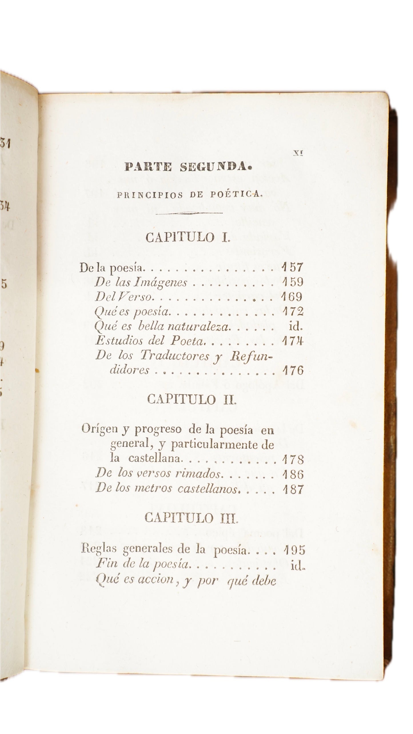 Sanchez Principios de Retorica y Poetica 1840 Antique Spanish Leather Book
