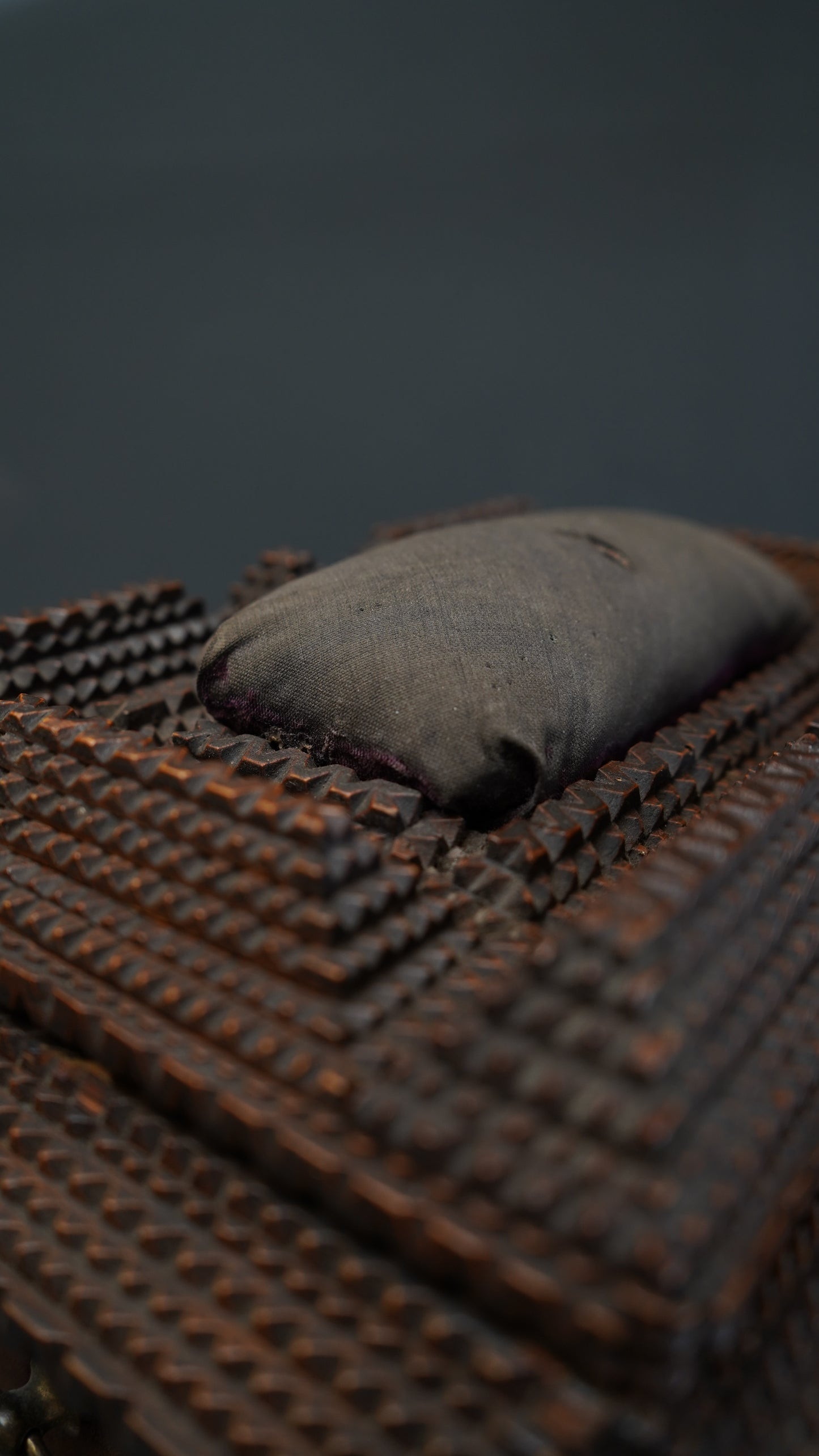 Antique Tramp Art Sewing Box with Drawers and Mirror, Hand-Carved Folk Art Keepsake Chest, Late 19th Century