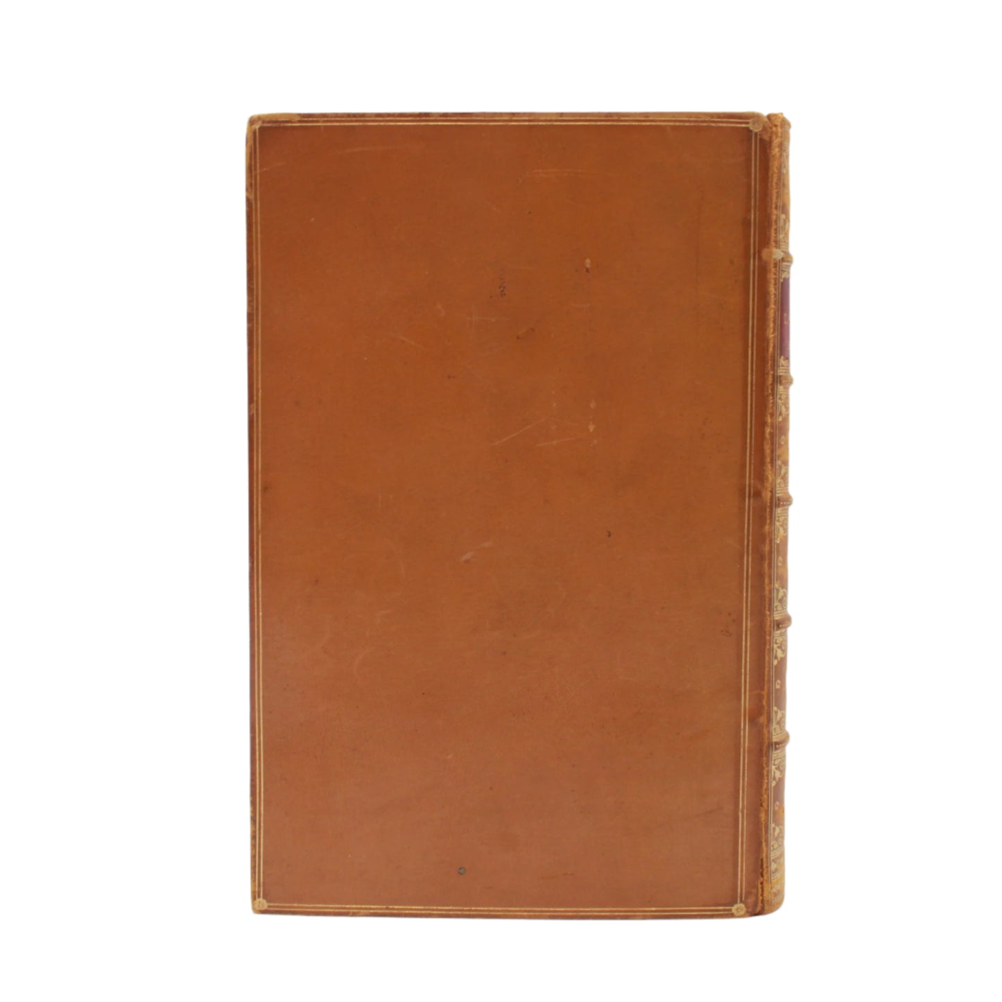 1895 "The Story of English Literature" Brown Full Leather Book