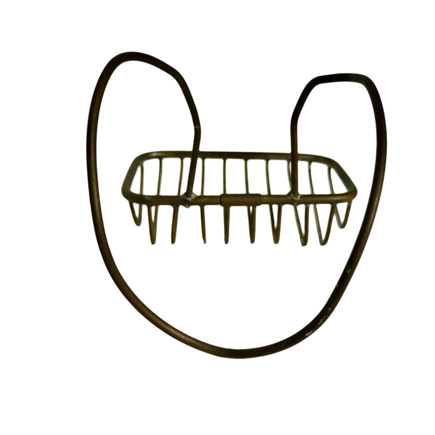 Antique Brass Tub-Mounted Soap Holder Basket