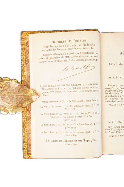 1882 Adrien Sylvain Livre de Piété de la Jeune Fille