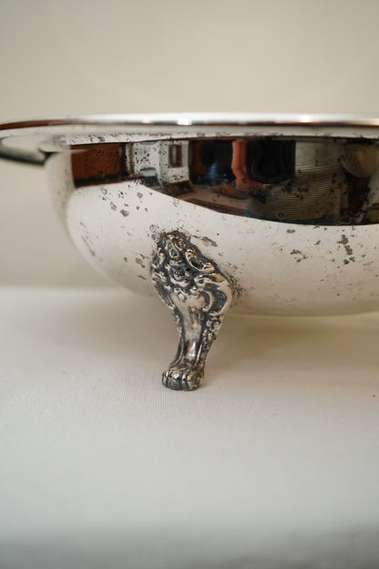 Antique Silver Plated Footed Serving Bowl