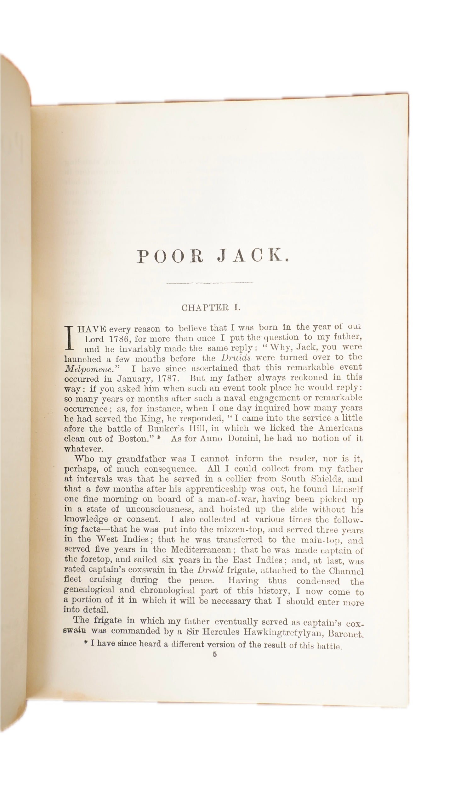 Poor Jack Captain Marryat Antique Leather Book 1909 Prize Binding