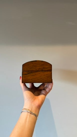 Antique English Banded Rosewood and Satinwood Box