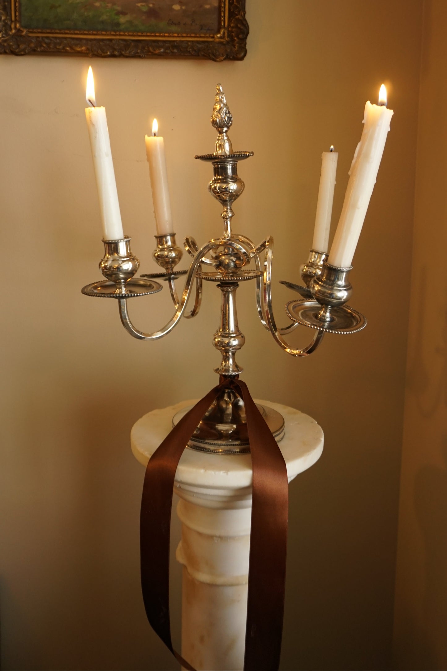 Eureka Silver Co. Quadruple-Plated Five-Arm Candelabrum, c. 1890–1910