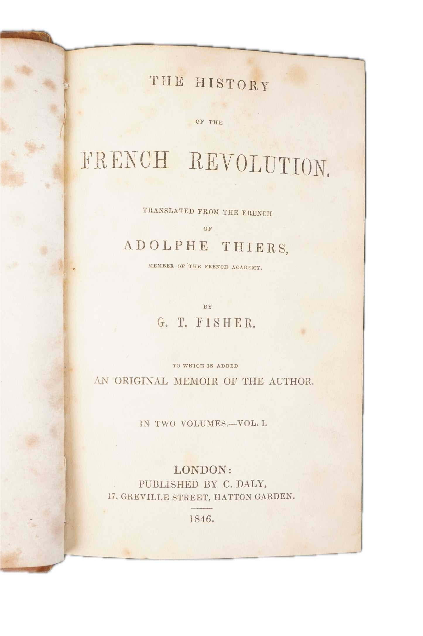 1846 Adolphe Thiers History of the French Revolution