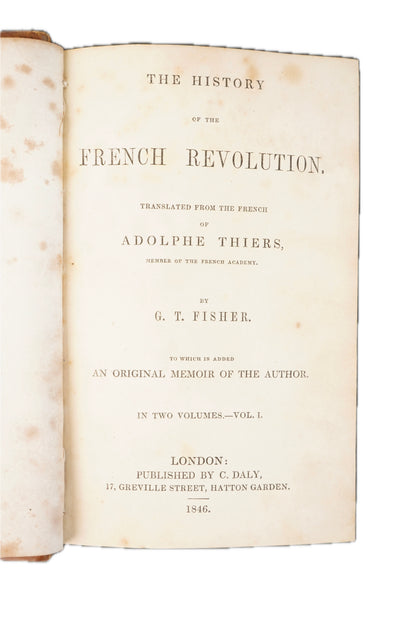 1846 Adolphe Thiers History of the French Revolution