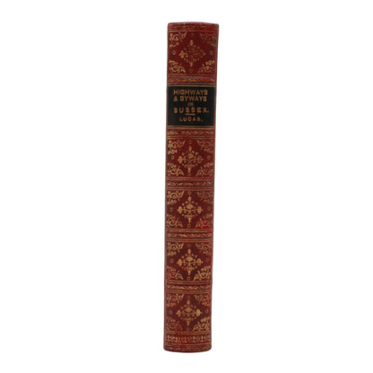 1912 "Highways and Byways in Sussex" Red Full Leather Prize Binding Book