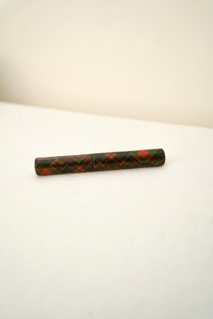 Victorian Scottish Tartanware Needle Case with Needles, McPherson Tartan, c. 1870–1900