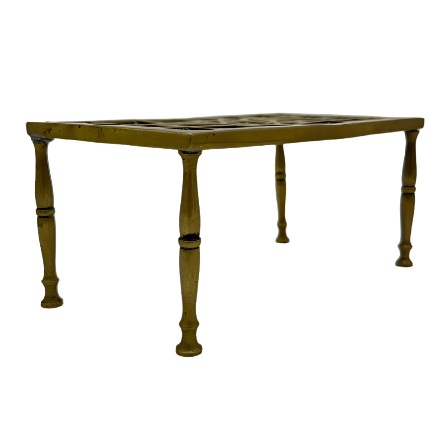 Small Antique English Brass Riser | Trivet