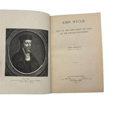 1893 "John Wyclif" Brown Full Tree-Calf Leather Book