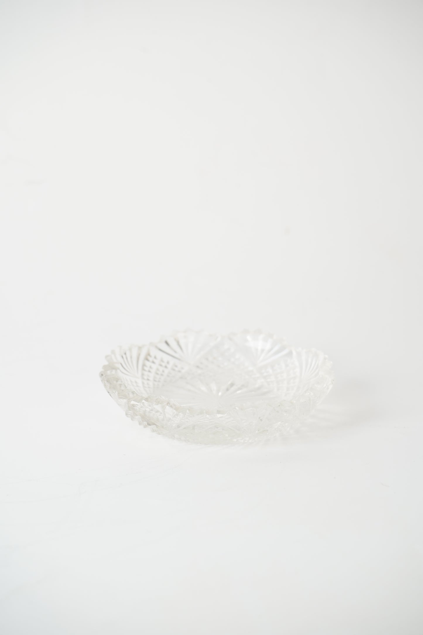 Antique Victorian Pressed Glass Salt Cellar Dish