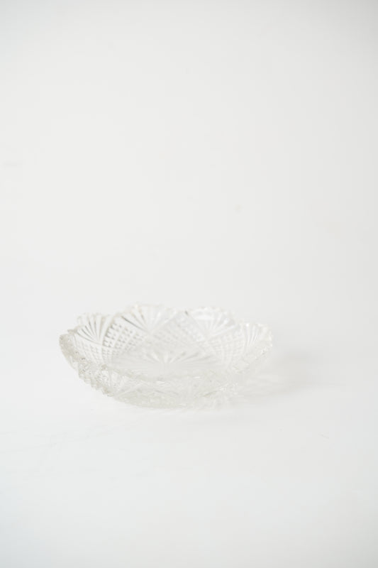 Antique Victorian Pressed Glass Salt Cellar Dish