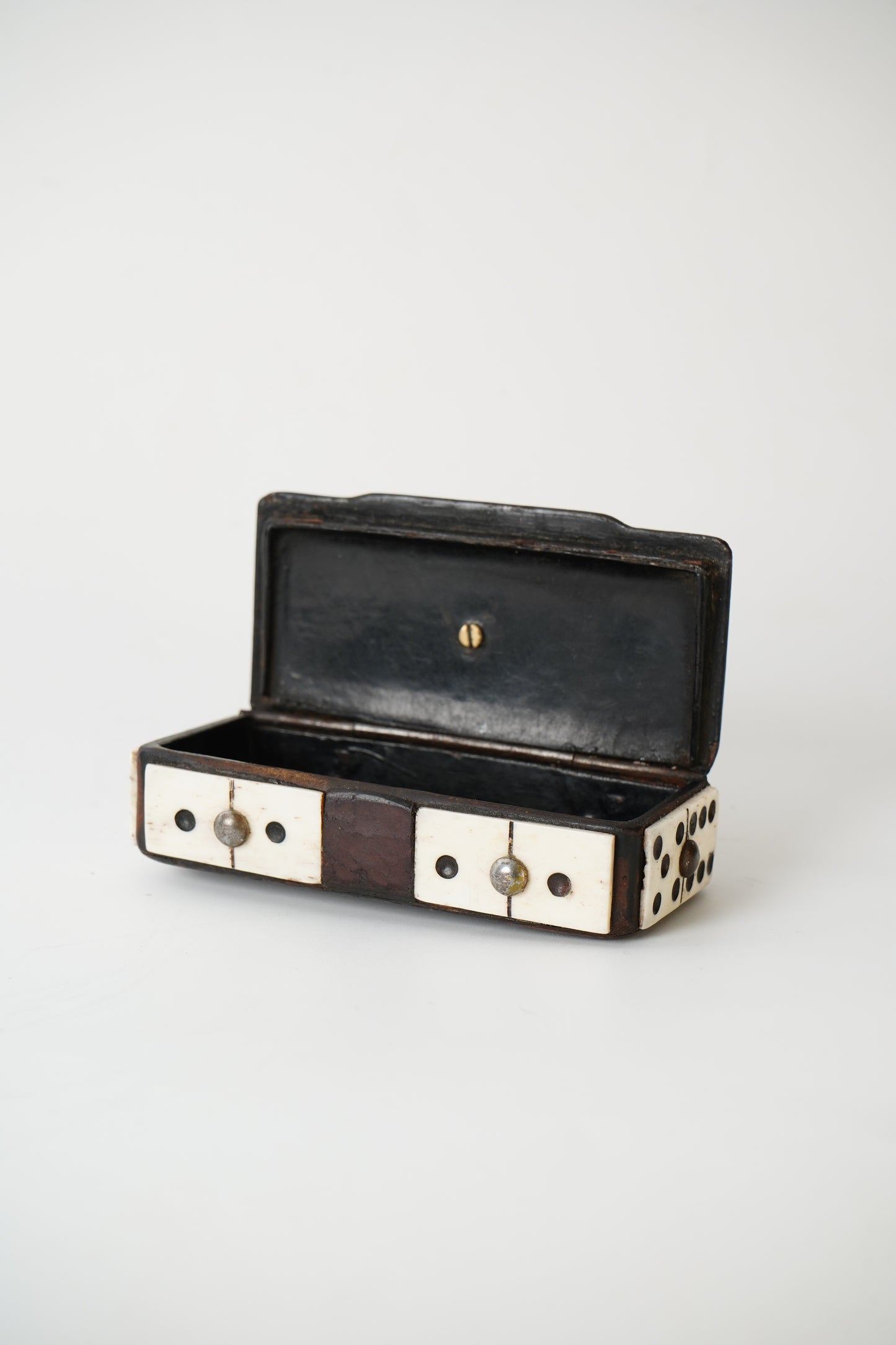 Antique Victorian Domino Box Trinket Box, Miniature