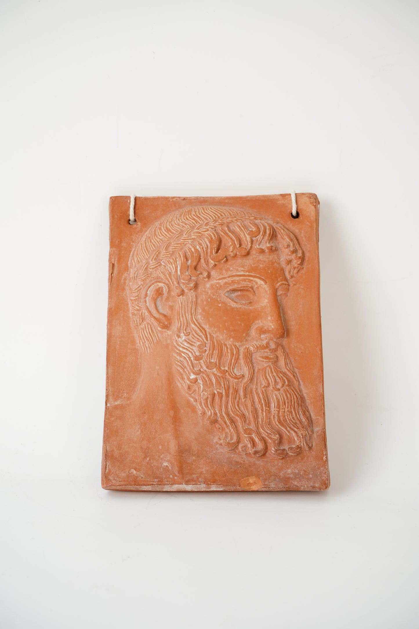 Vintage Terracotta Relief Plaque Jupiter of Istia Zeus Head