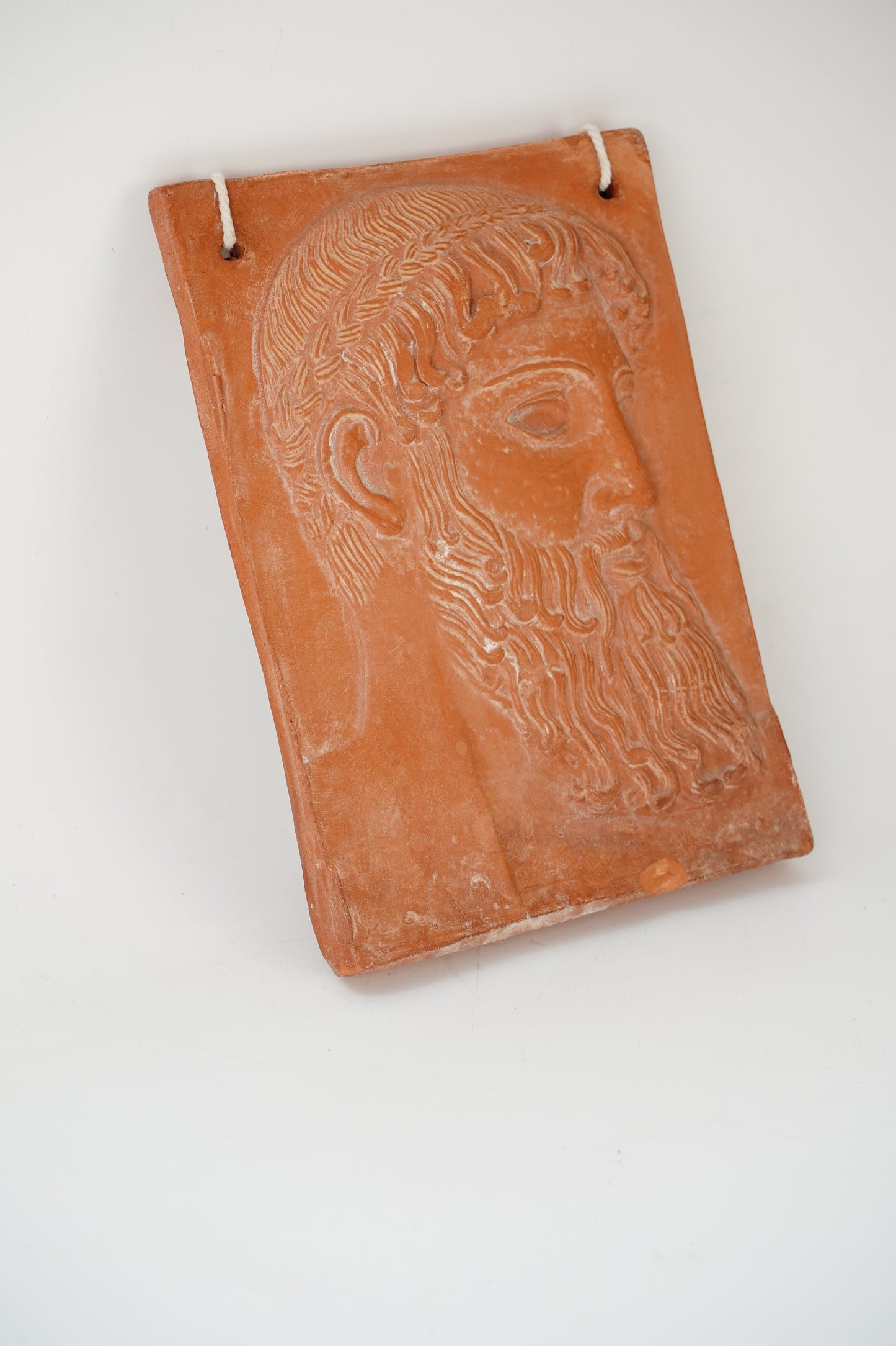 Vintage Terracotta Relief Plaque Jupiter of Istia Zeus Head