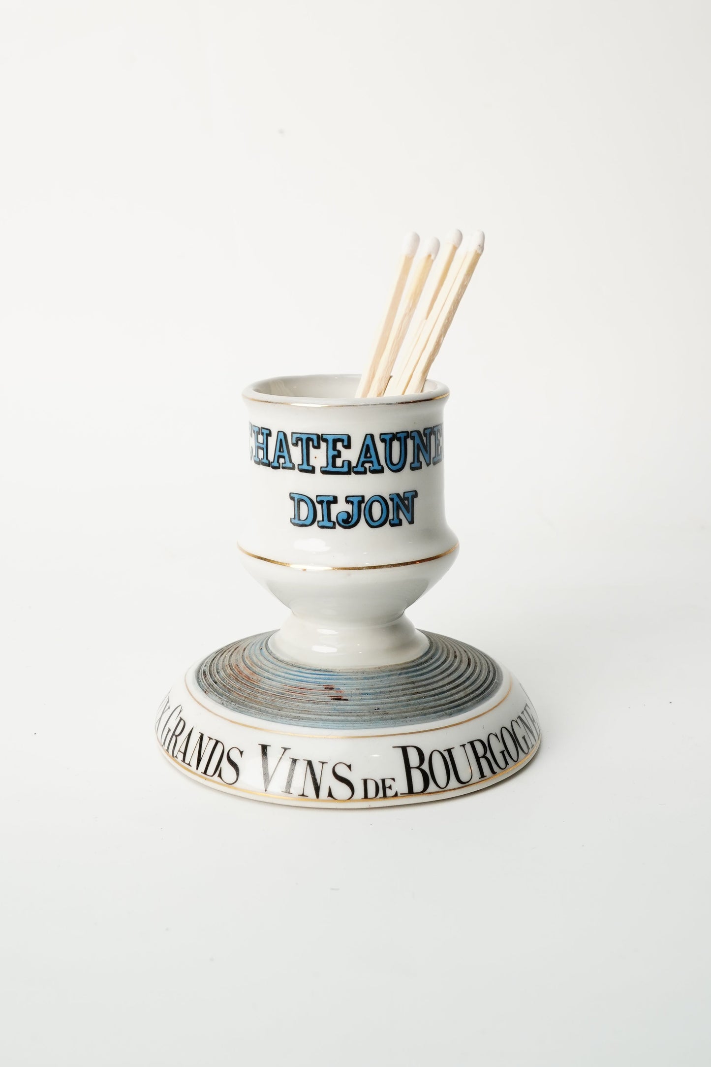 Antique French Porcelain Pyrogène Match Striker & Holder