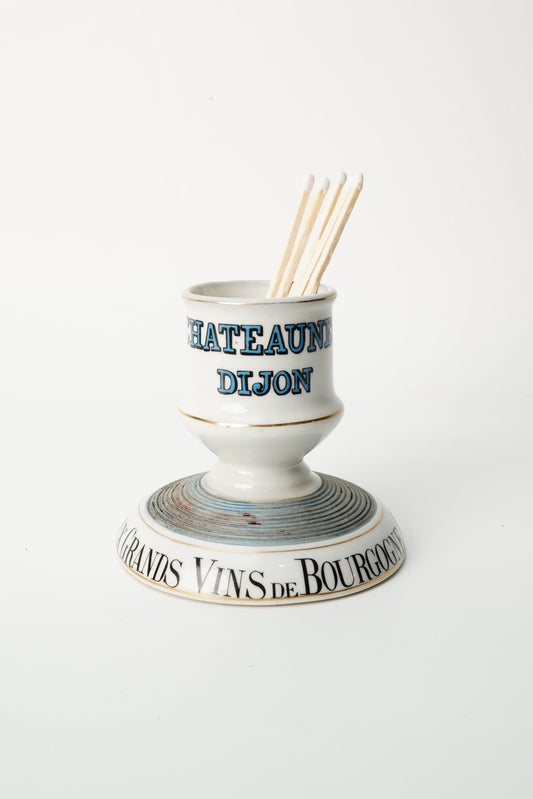 Antique French Porcelain Pyrogène Match Striker & Holder