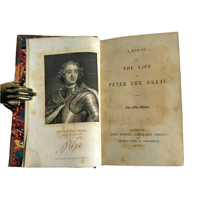 Peter the Great Memoir 5th Ed c1830s Leather Biography